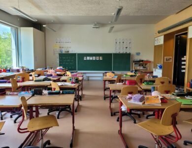 Klassenraum einer Schule in Deutschland