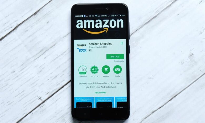 Amazon-Shopping-App auf einem Smartphone