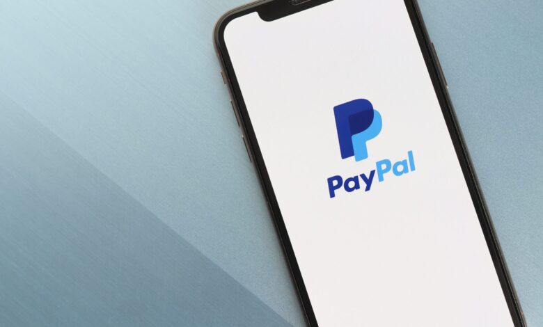 PayPal-Logo auf einem Smartphone