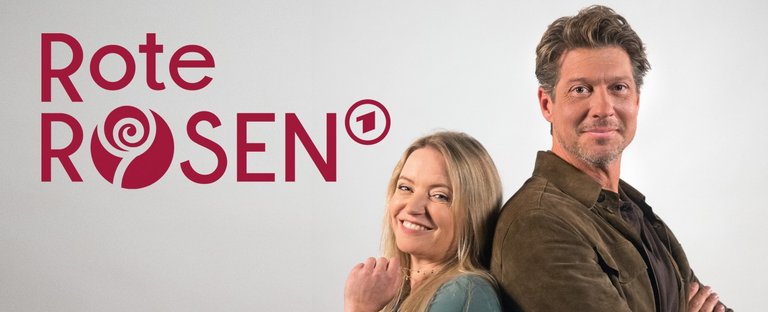 Diana Staehly und Sebastian Deyle als Liebespaar in der ARD-Telenovela Rote Rosen